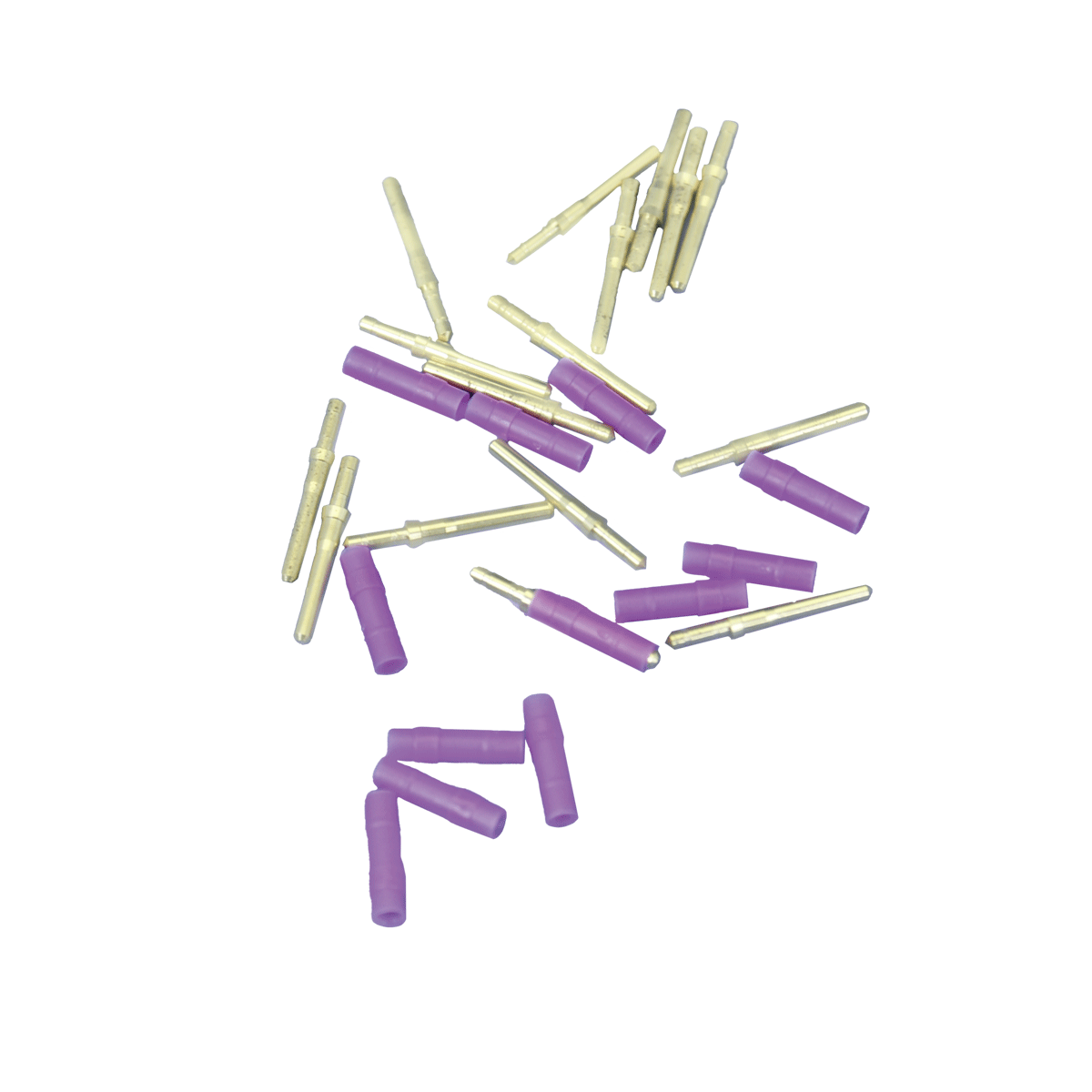 Stufenpins mit lila Kunststoffhülse